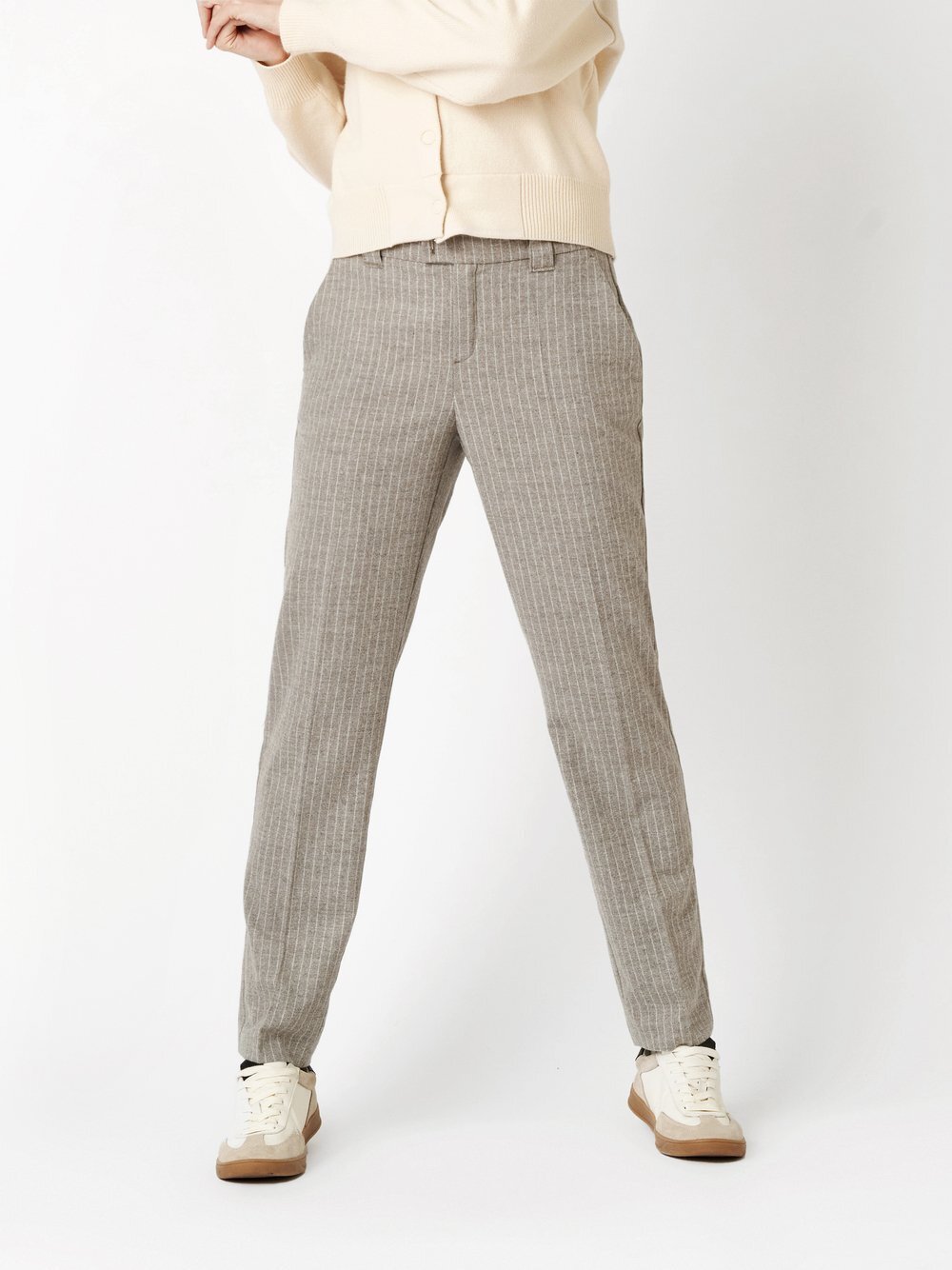 Rosner Hose Damen Stoff transparent gestreift, 38-30