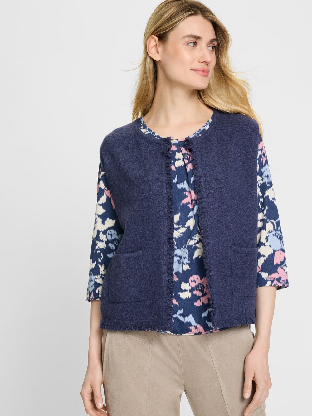 Olsen Strickjacke Damen blau, 40