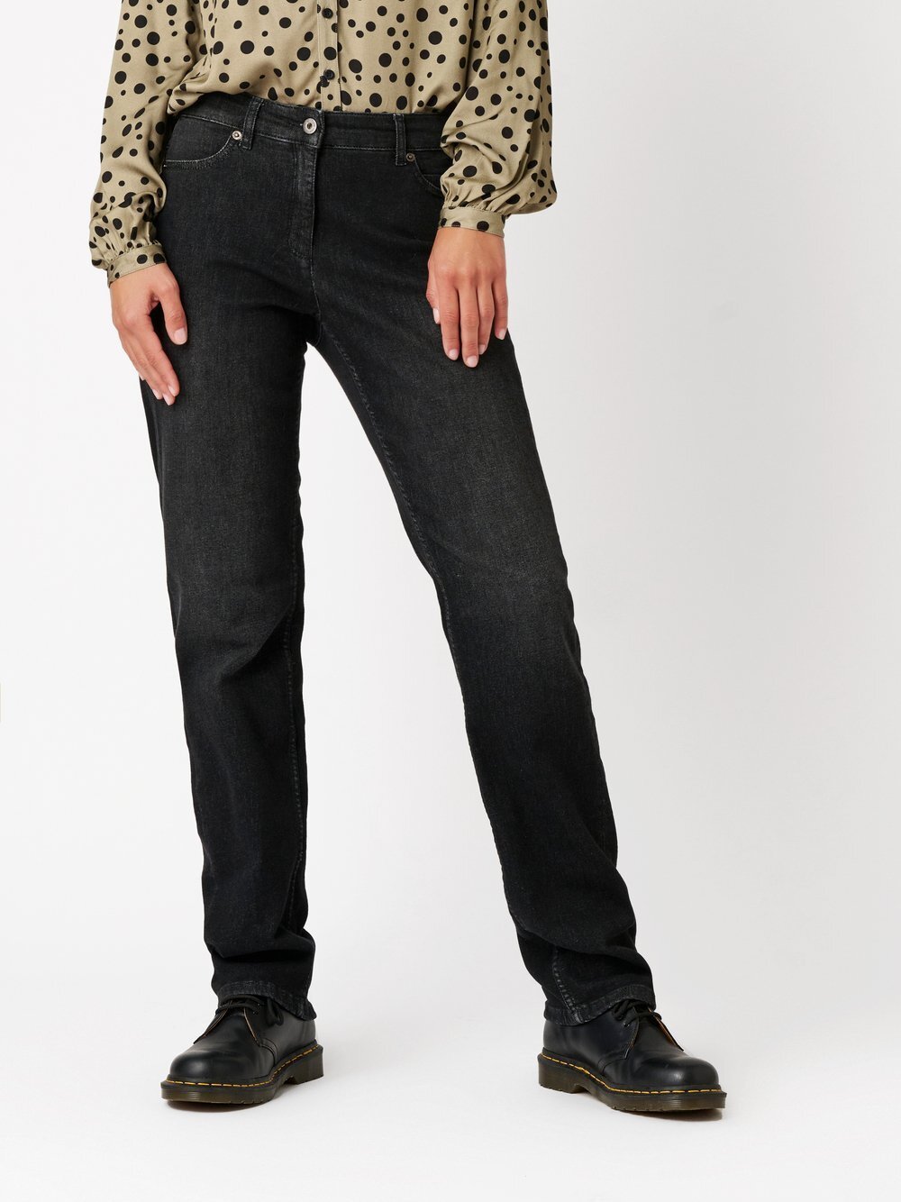 Thumbnail - TONI Jeans Damen Baumwolle grau meliert, 20