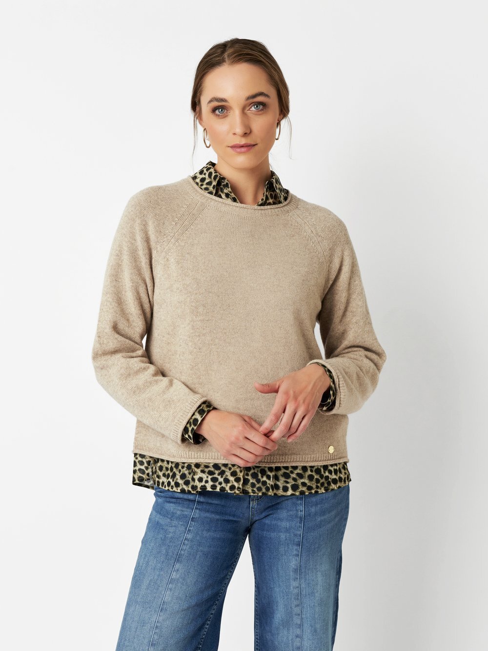 Thumbnail - TONI Strickpullover Damen Wolle beige, L