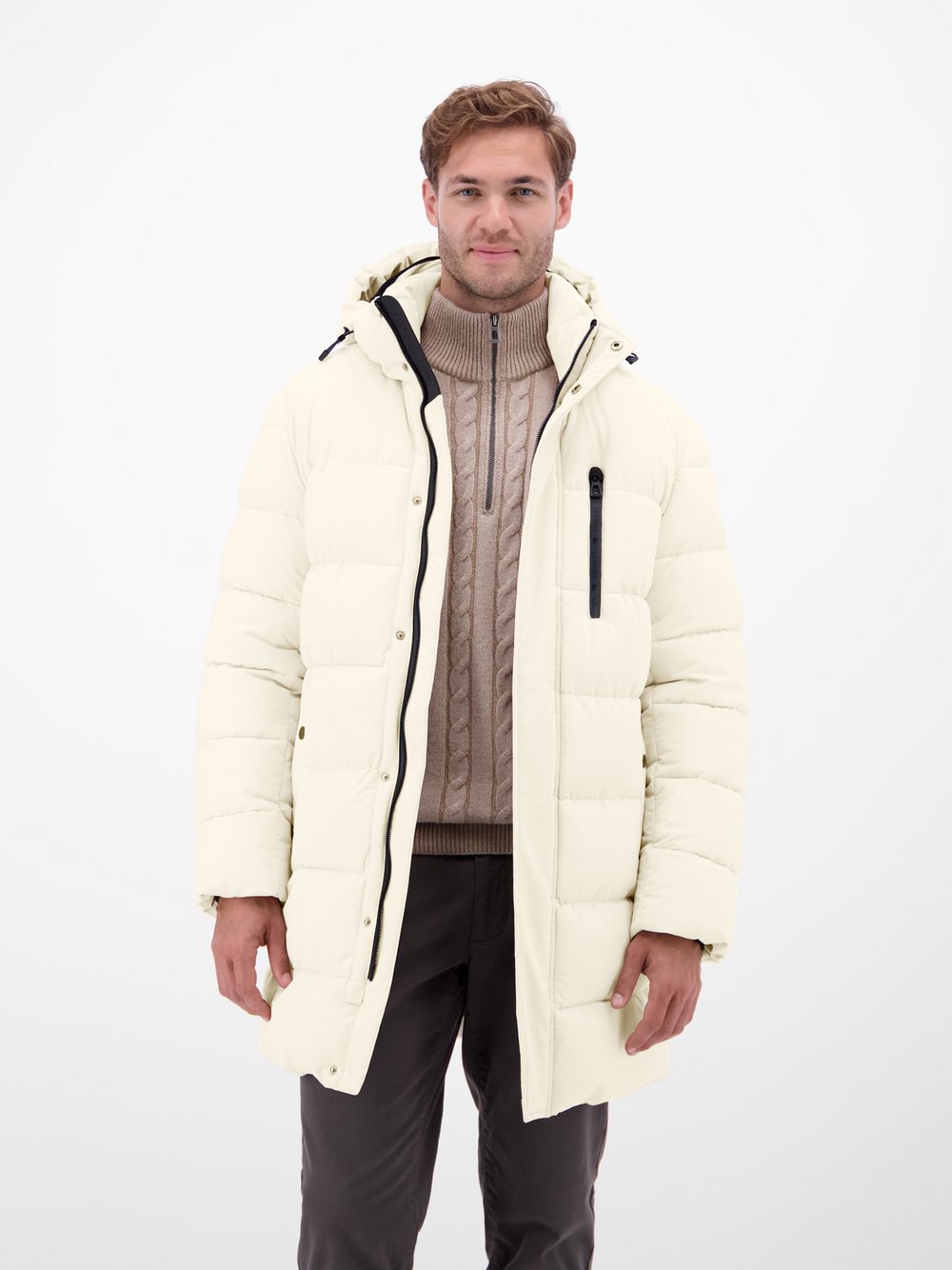 LERROS Wintermantel Herren weiß, M