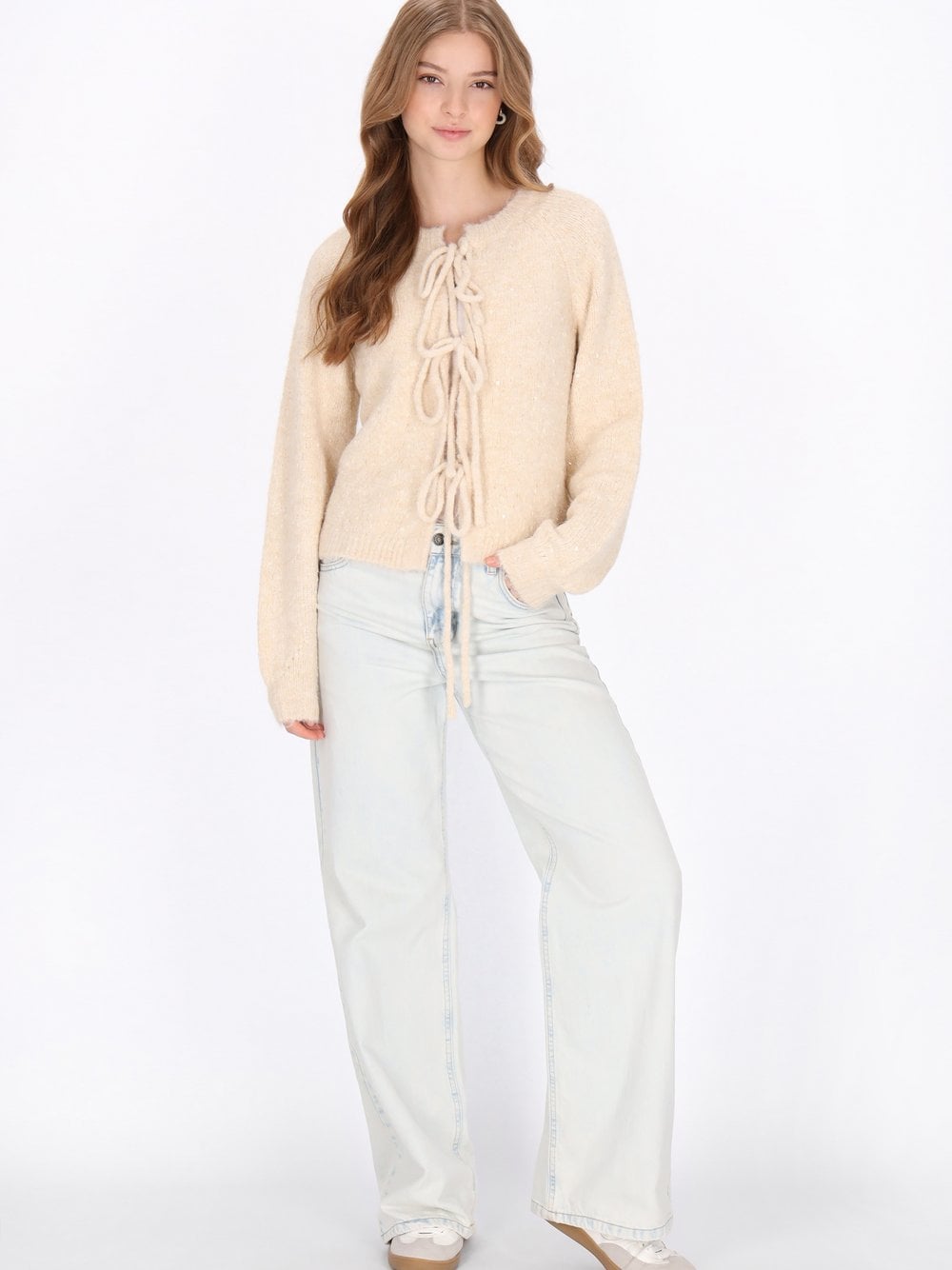 MyMo Strickjacke Damen beige, XL/XXL