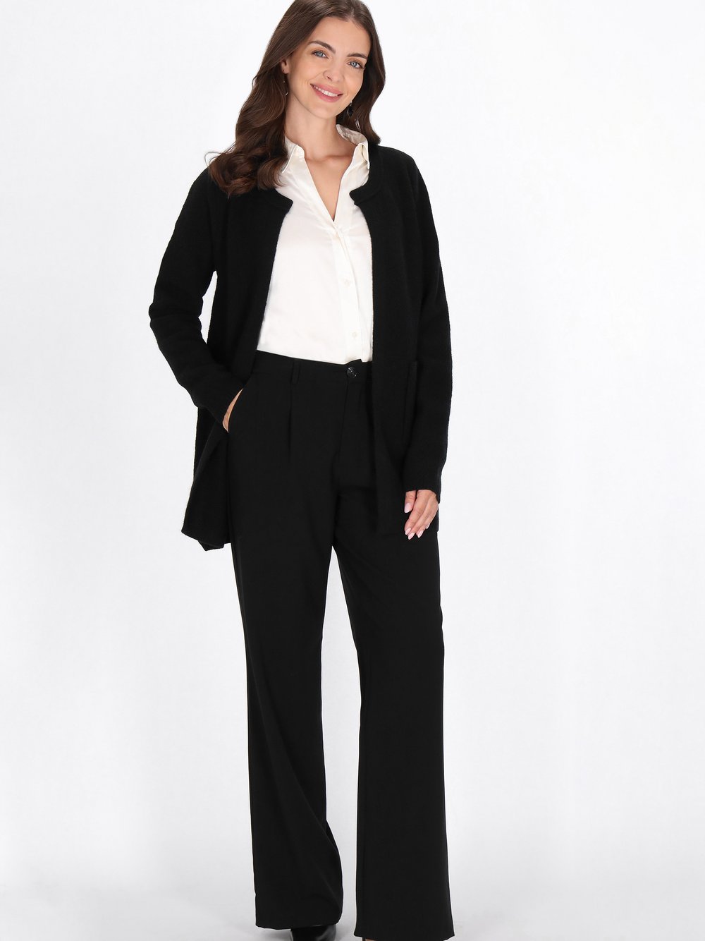 Usha Strickjacke Damen Viskose schwarz, XS/S