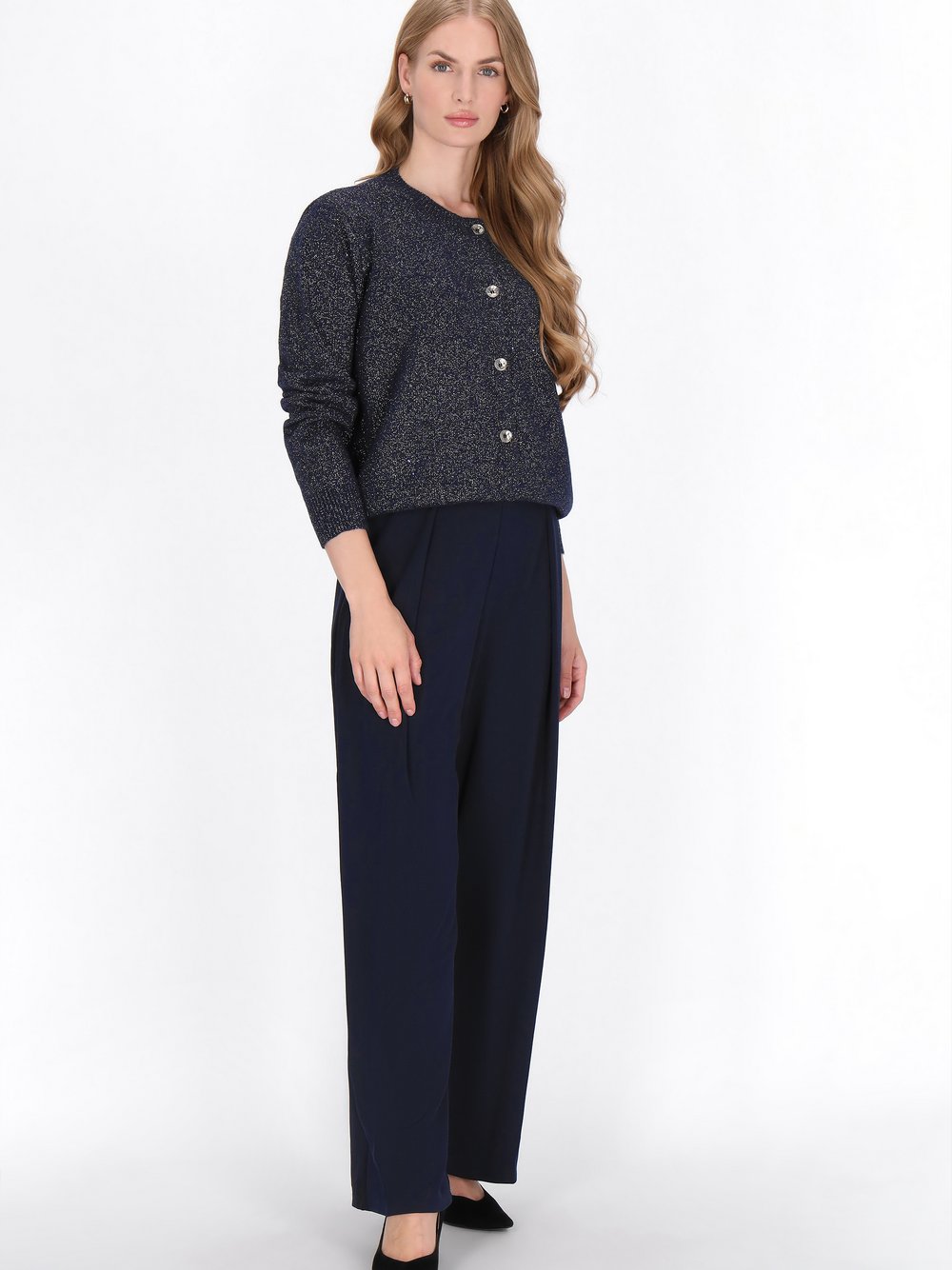 Dreimaster Strickjacke Damen blau, XL/XXL