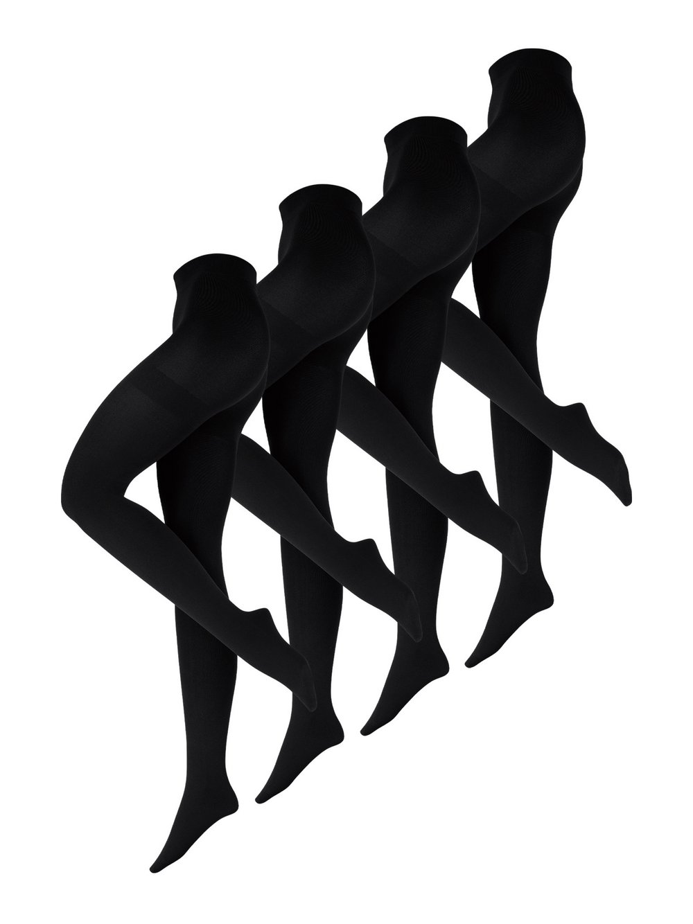 nurdie Feinstrumpfhose Damen Jersey schwarz, 44-46