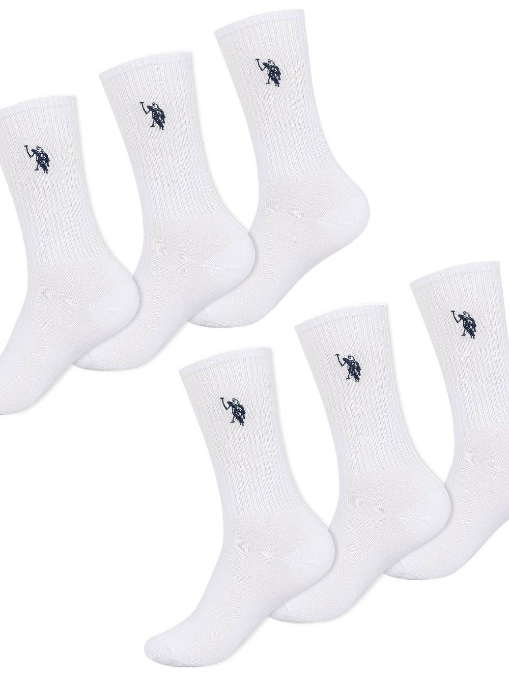 U.S. Polo Assn. Tennissocken  Herren Baumwolle weiß, 39-42