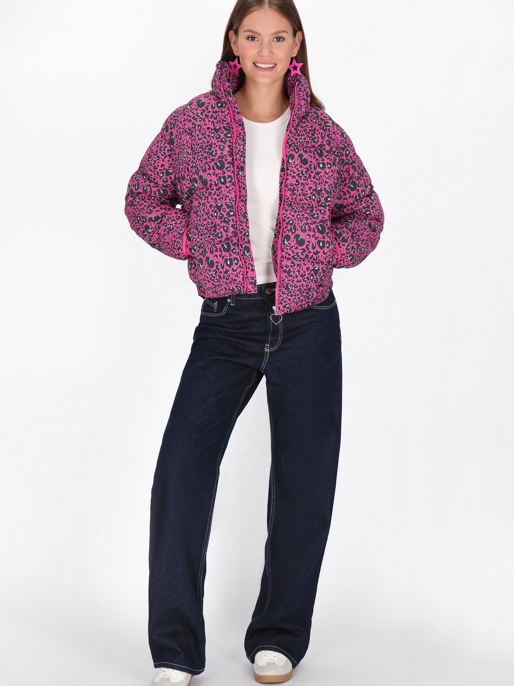 MyMo Jacke Damen rosa gemustert, L