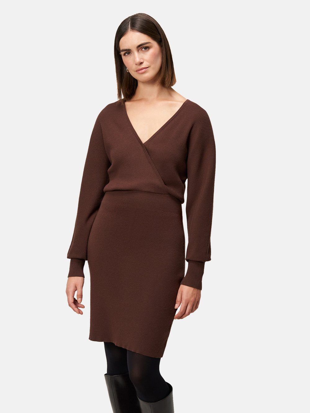 Thumbnail - zero Strickkleid Damen Viskose braun, 42