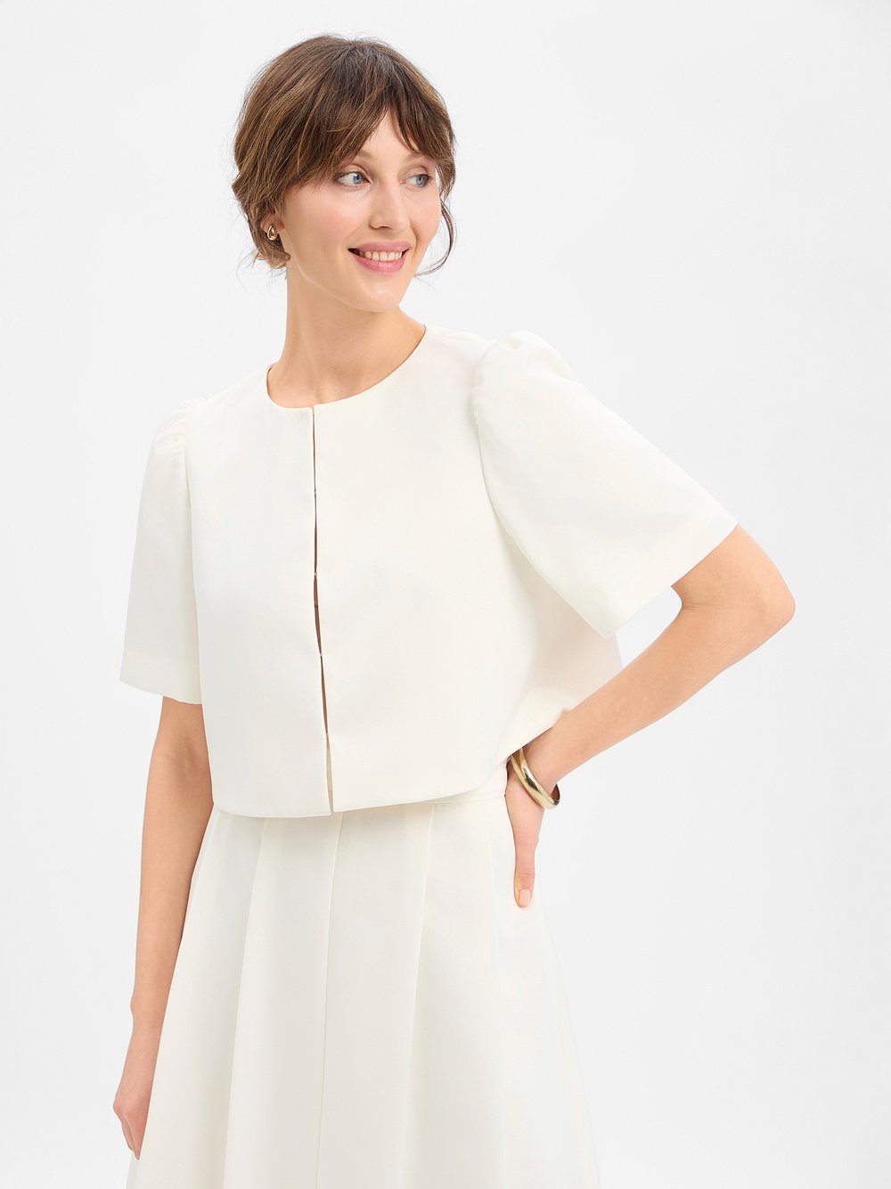 Marie Lund Bolero Damen weiß, 44