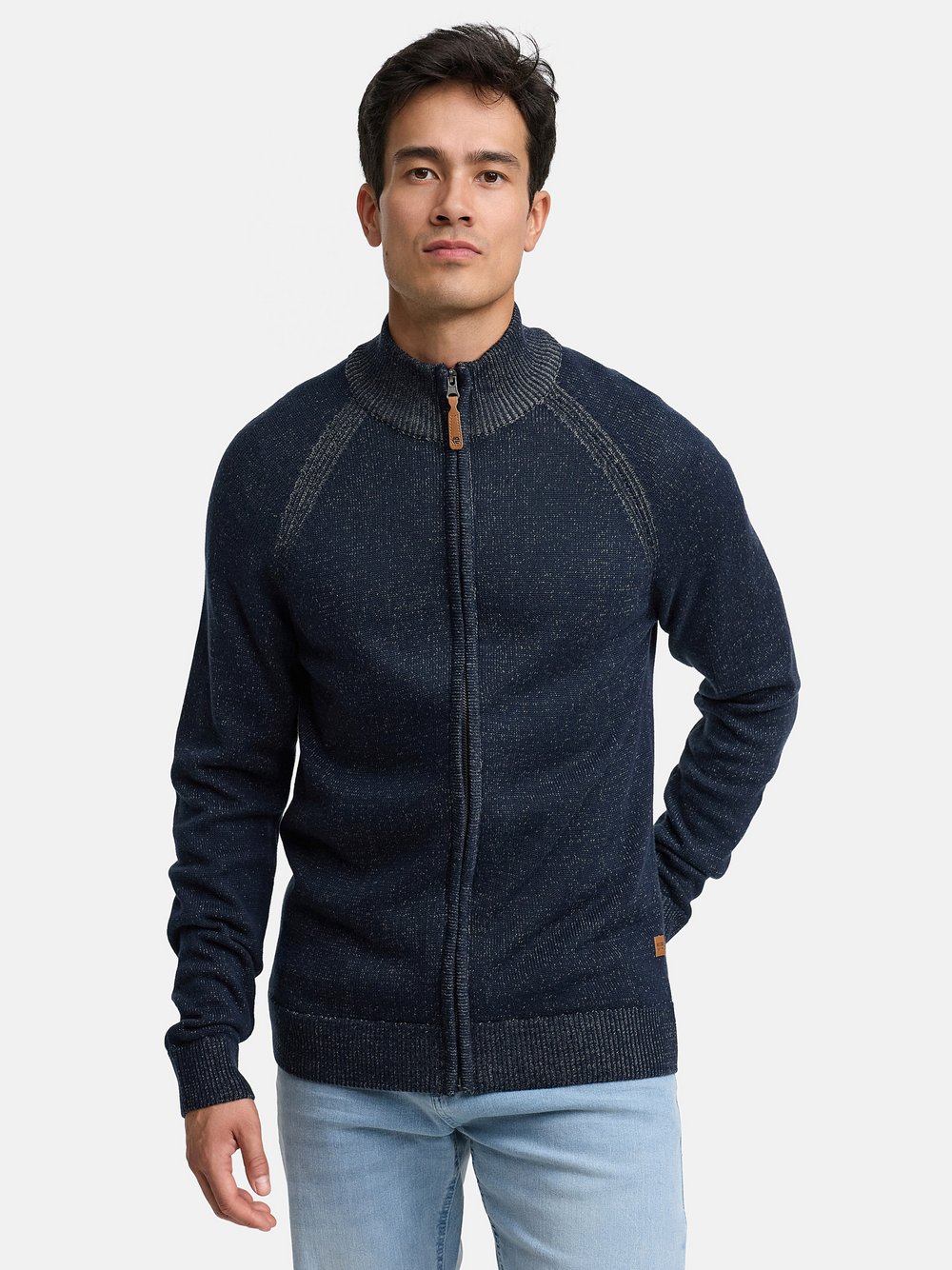 Indicode Strickjacke Herren Baumwolle blau, M