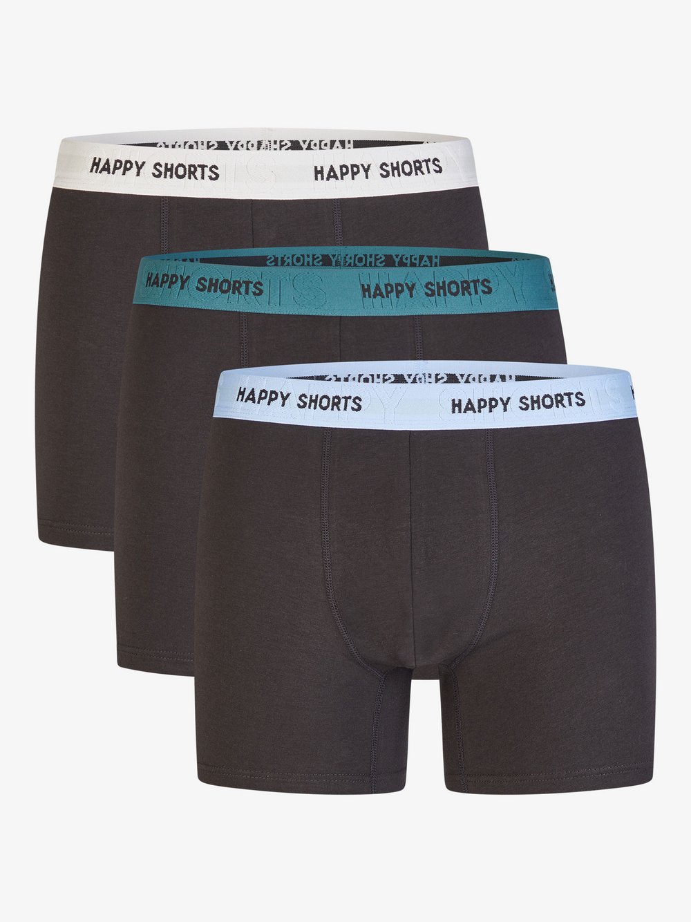 HAPPY SHORTS Trunk Herren Jersey schwarz bedruckt, XXL