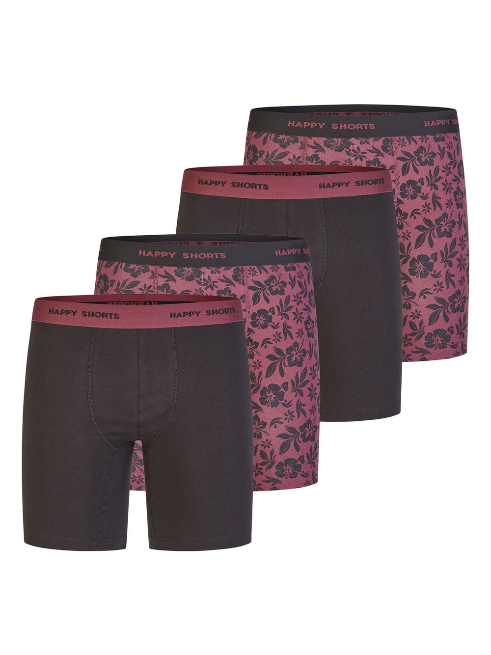 HAPPY SHORTS Boxer Herren Jersey mehrfarbig bedruckt, M