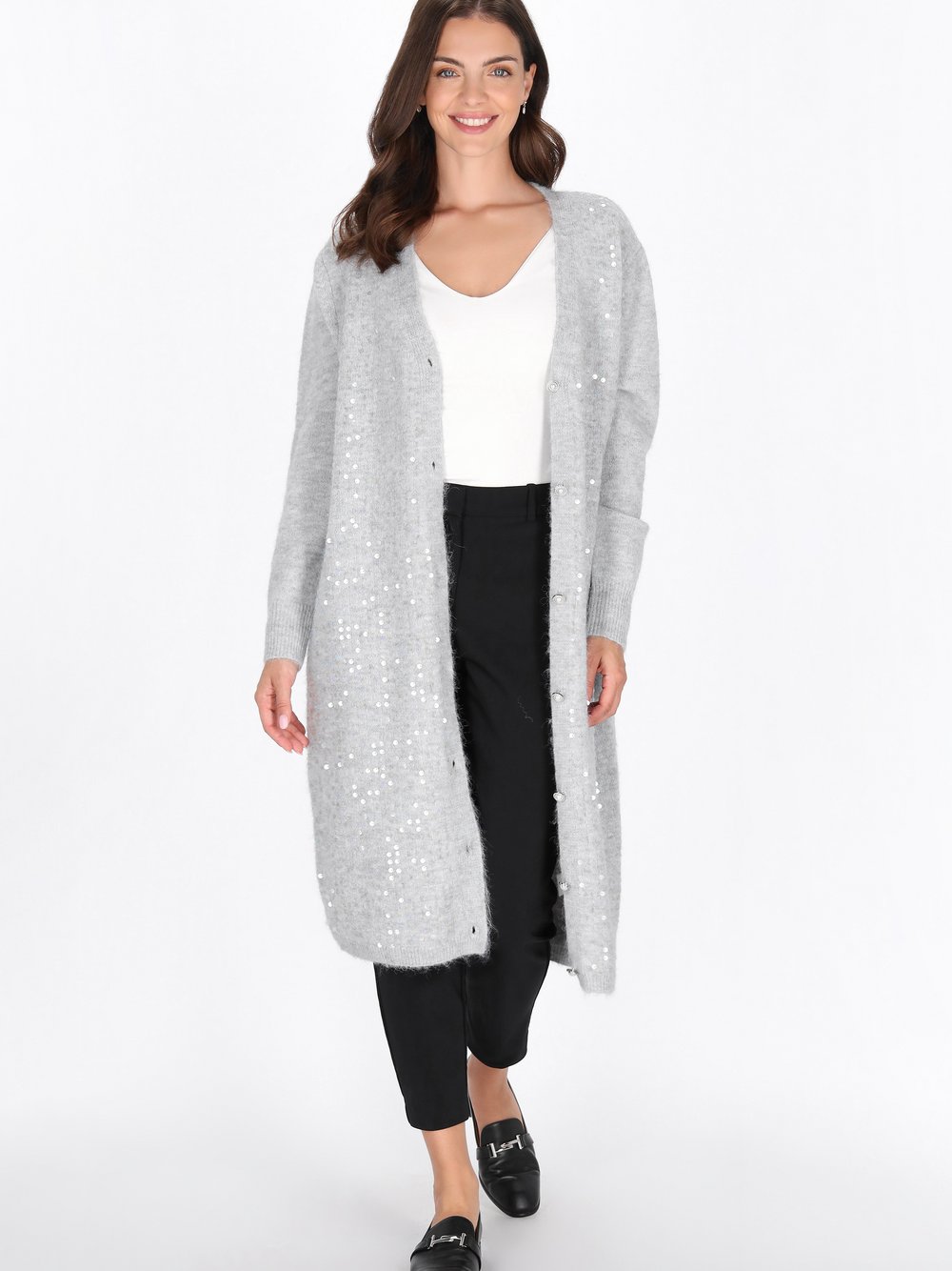 Usha Strickjacke Damen grau, XS/S