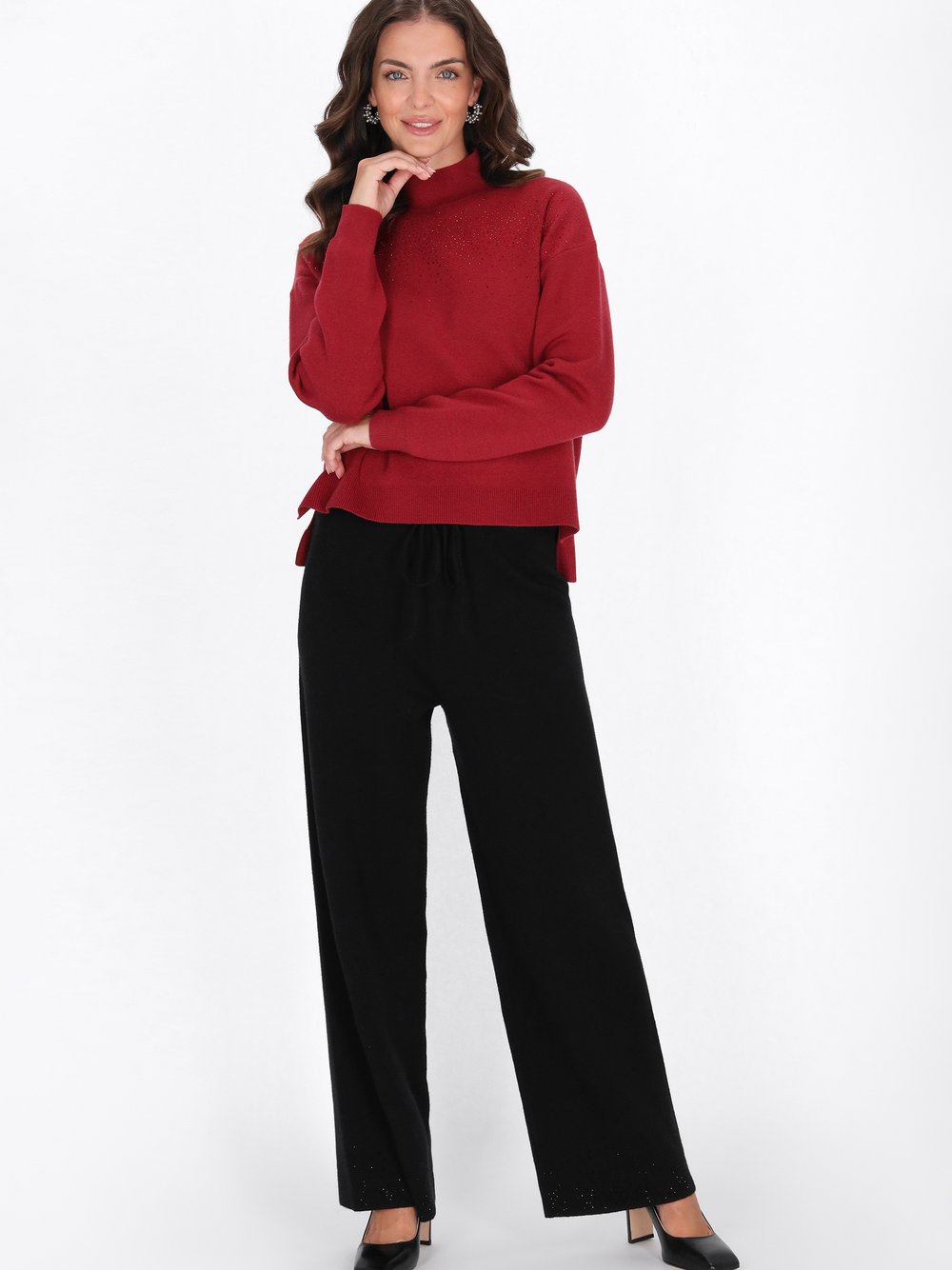 Usha Pullover Damen Viskose rot, XS/S