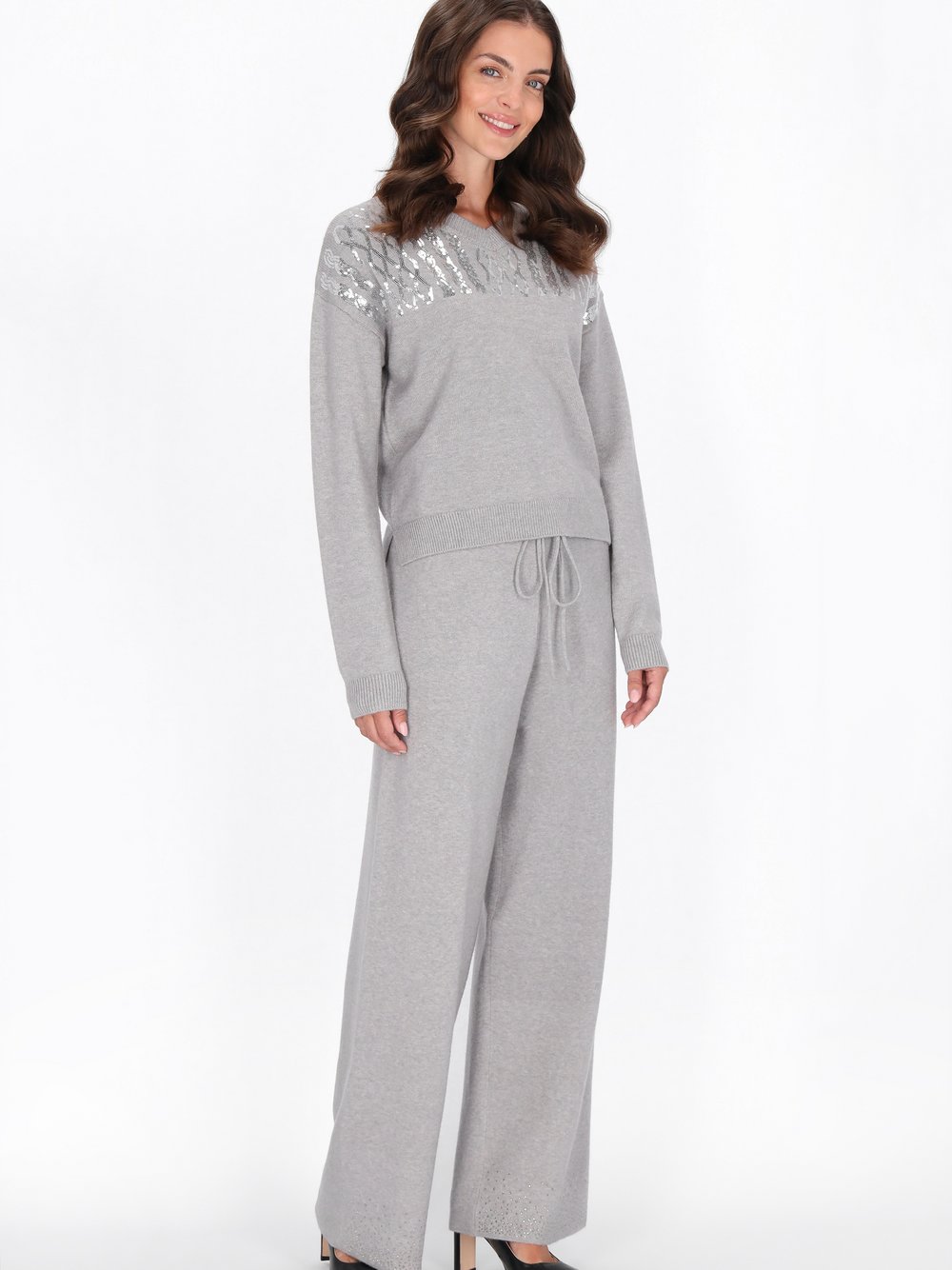 Usha Hose Damen Viskose grau, M/L