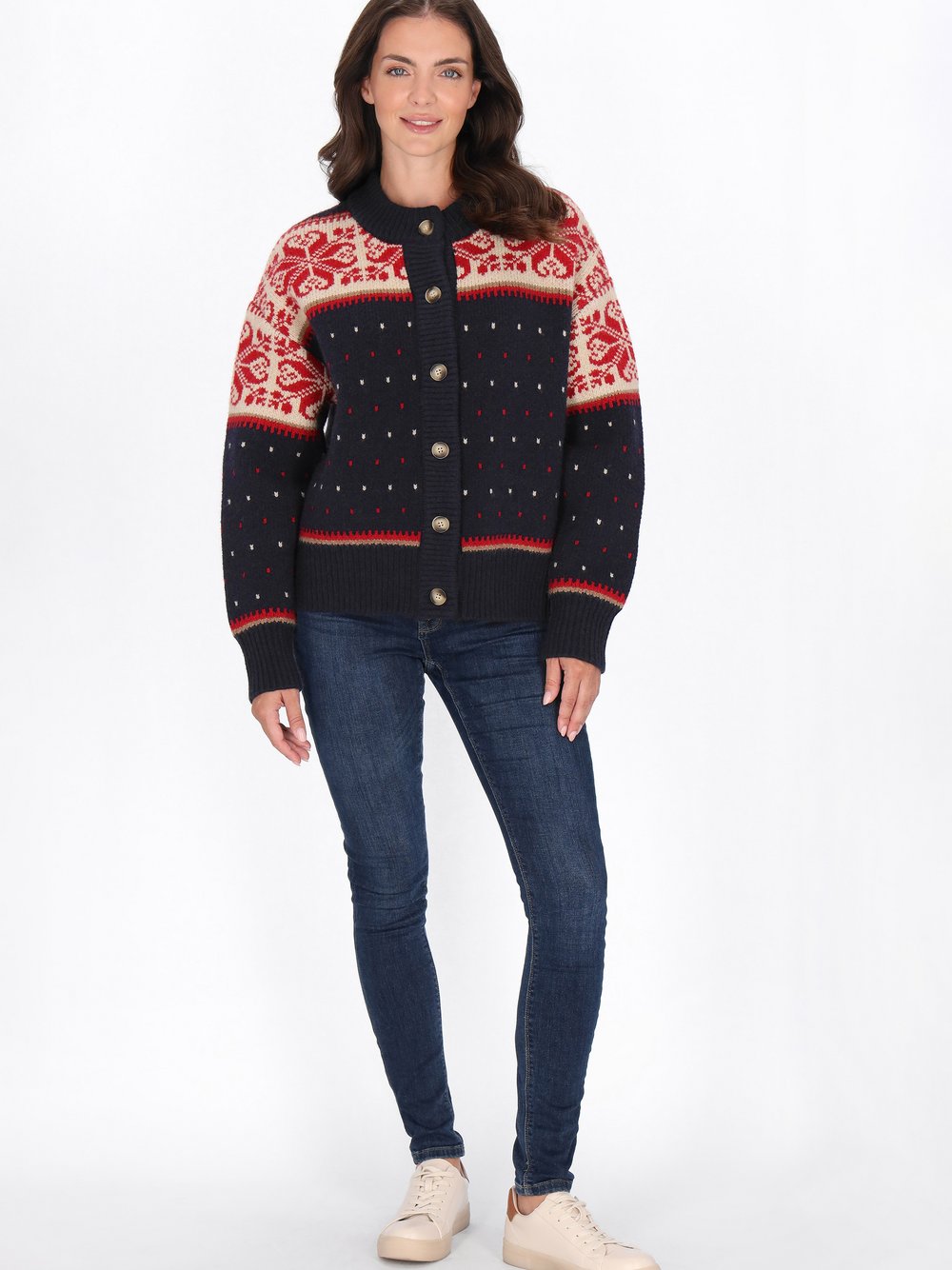 Usha Strickjacke Damen mehrfarbig gemustert, XL/XXL