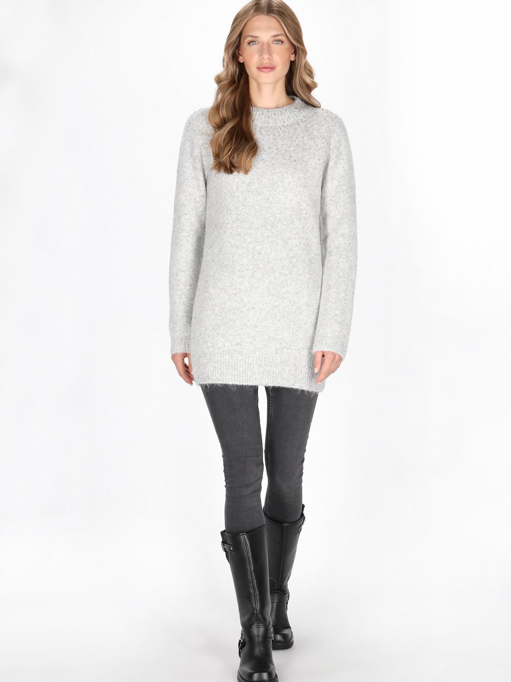 Dreimaster Pullover Damen grau, XS/S