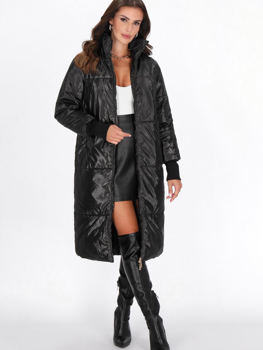 Faina Mantel Damen schwarz, XS