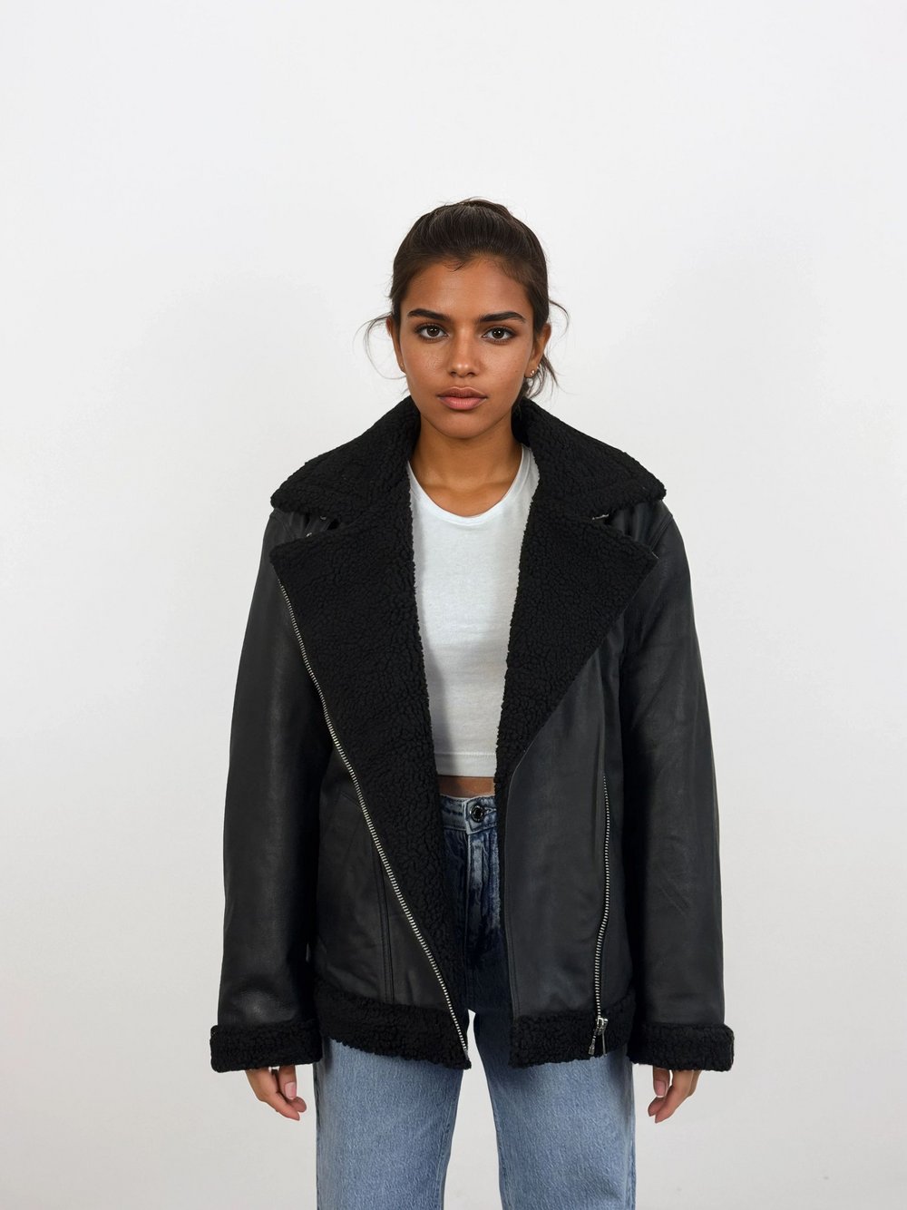 Thumbnail - Trueprodigy Lederjacke  Damen schwarz, M