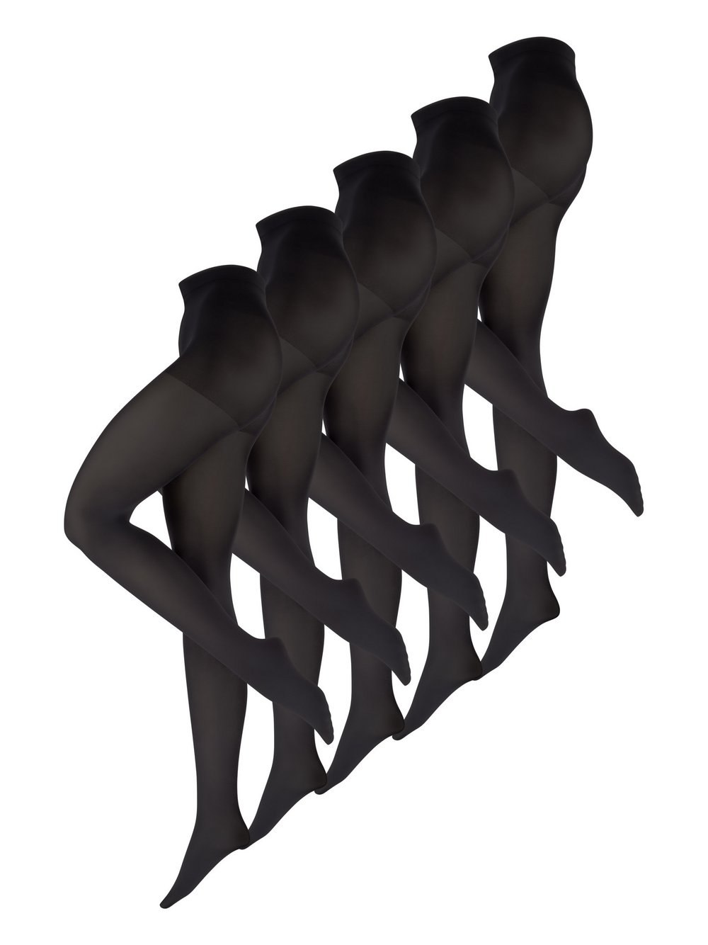 nurdie Feinstrumpfhose Damen schwarz, 44-46