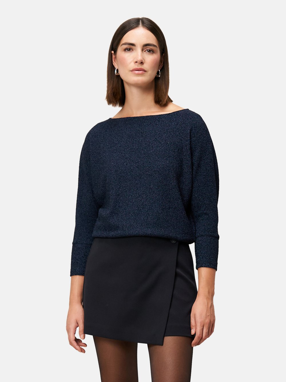 zero Glitzershirt Damen blau, 38