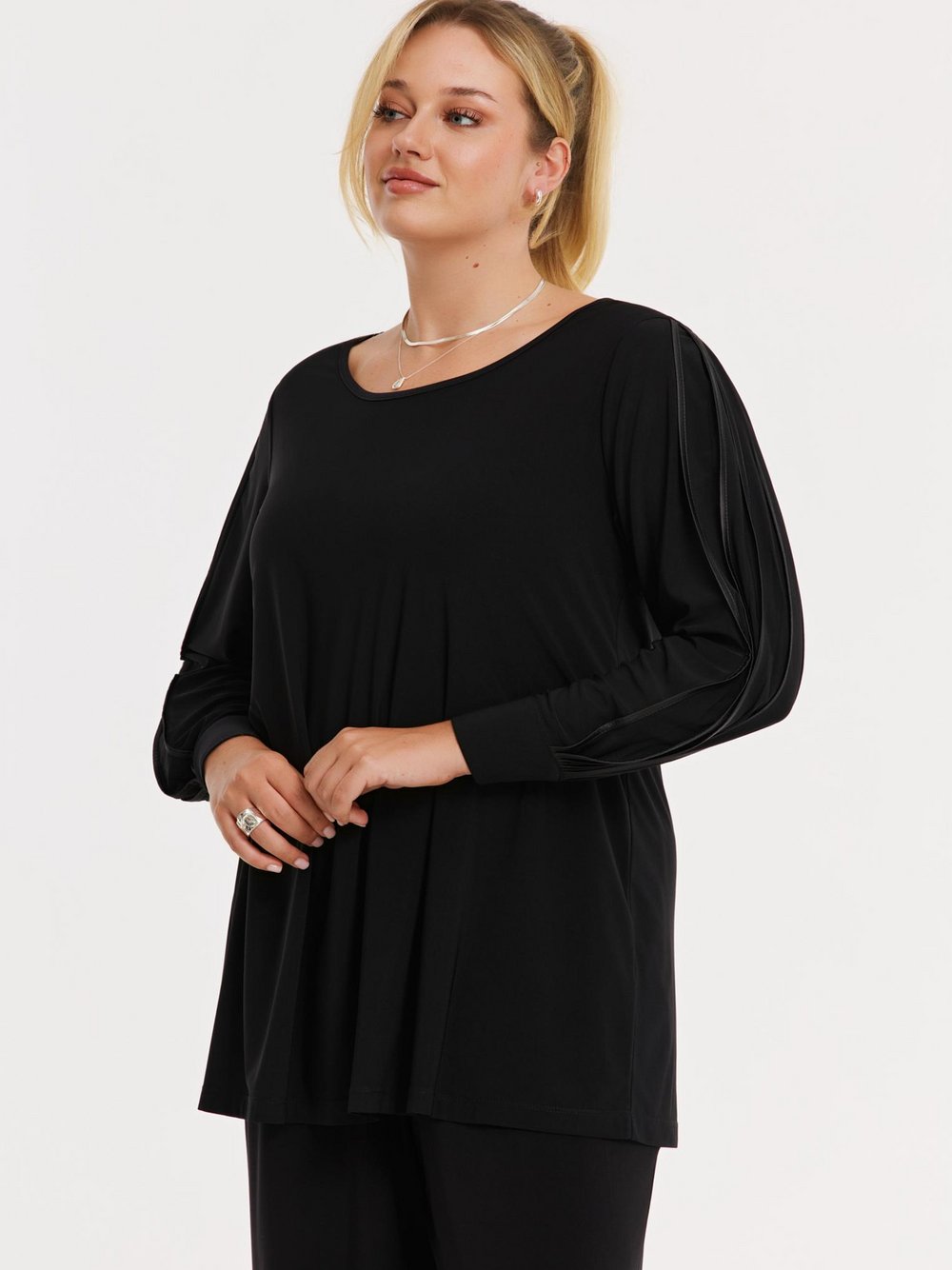 Thumbnail - YOEK Tunika Damen schwarz, 54-56