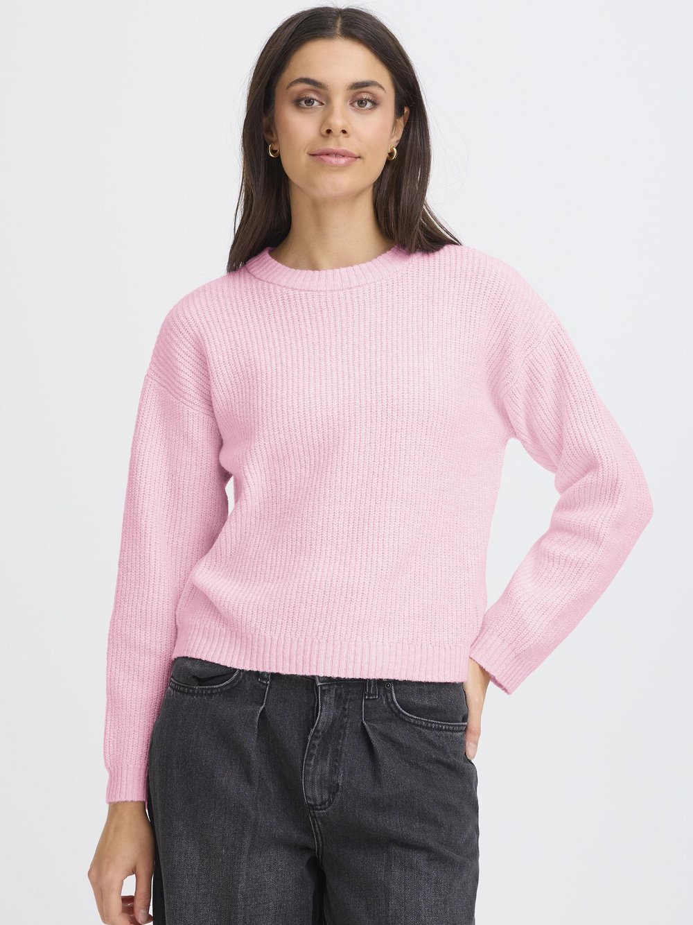 OXMO Strickpullover Damen rosa meliert, XL