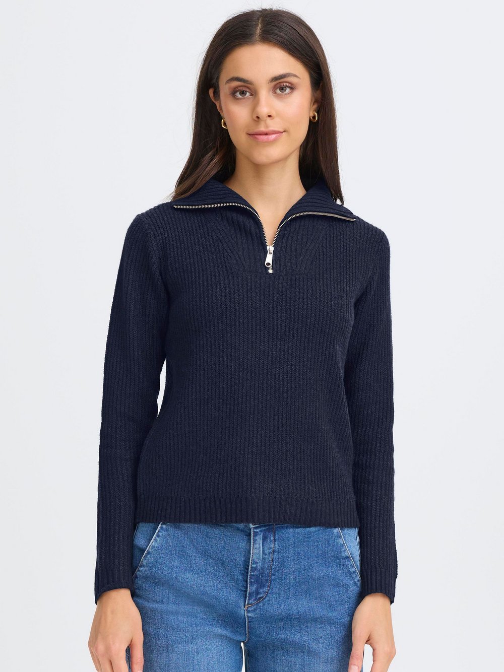 OXMO Troyer Damen blau meliert, L