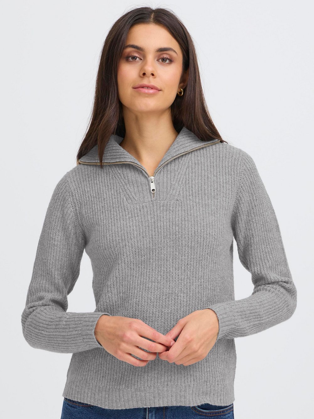 OXMO Troyer Damen grau meliert, S