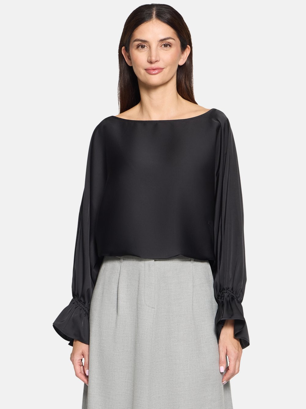 Thumbnail - Betty Barclay Satin-Bluse Damen schwarz, 46