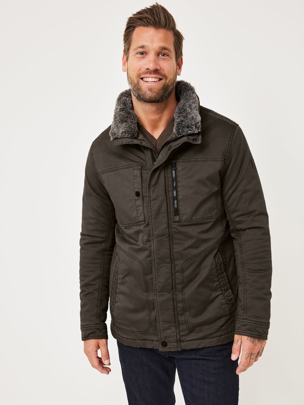 Redpoint Jacke Herren Baumwolle grün, 34