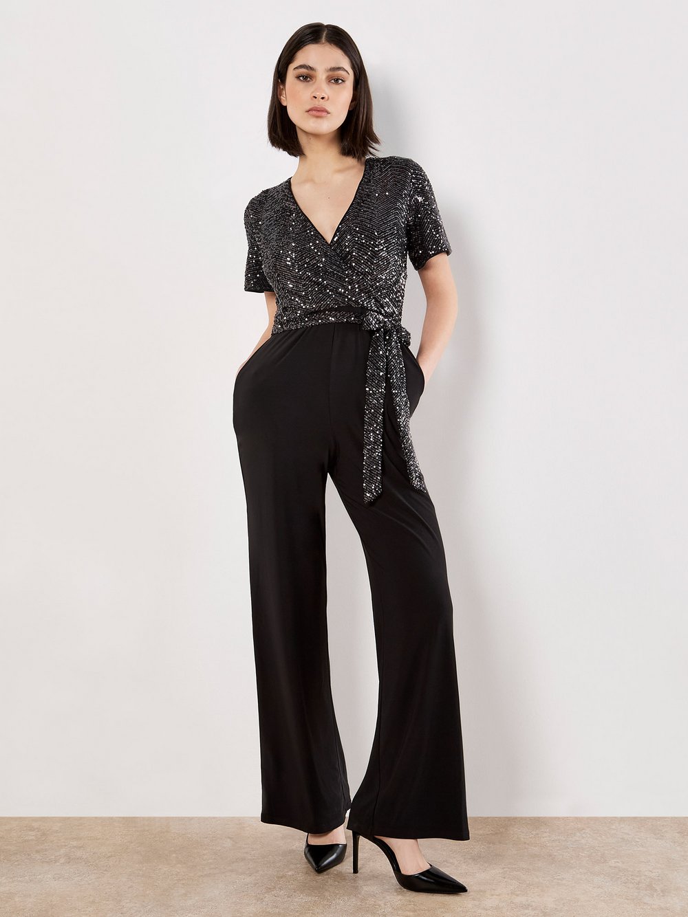 Apricot Jumpsuit Damen schwarz, 34