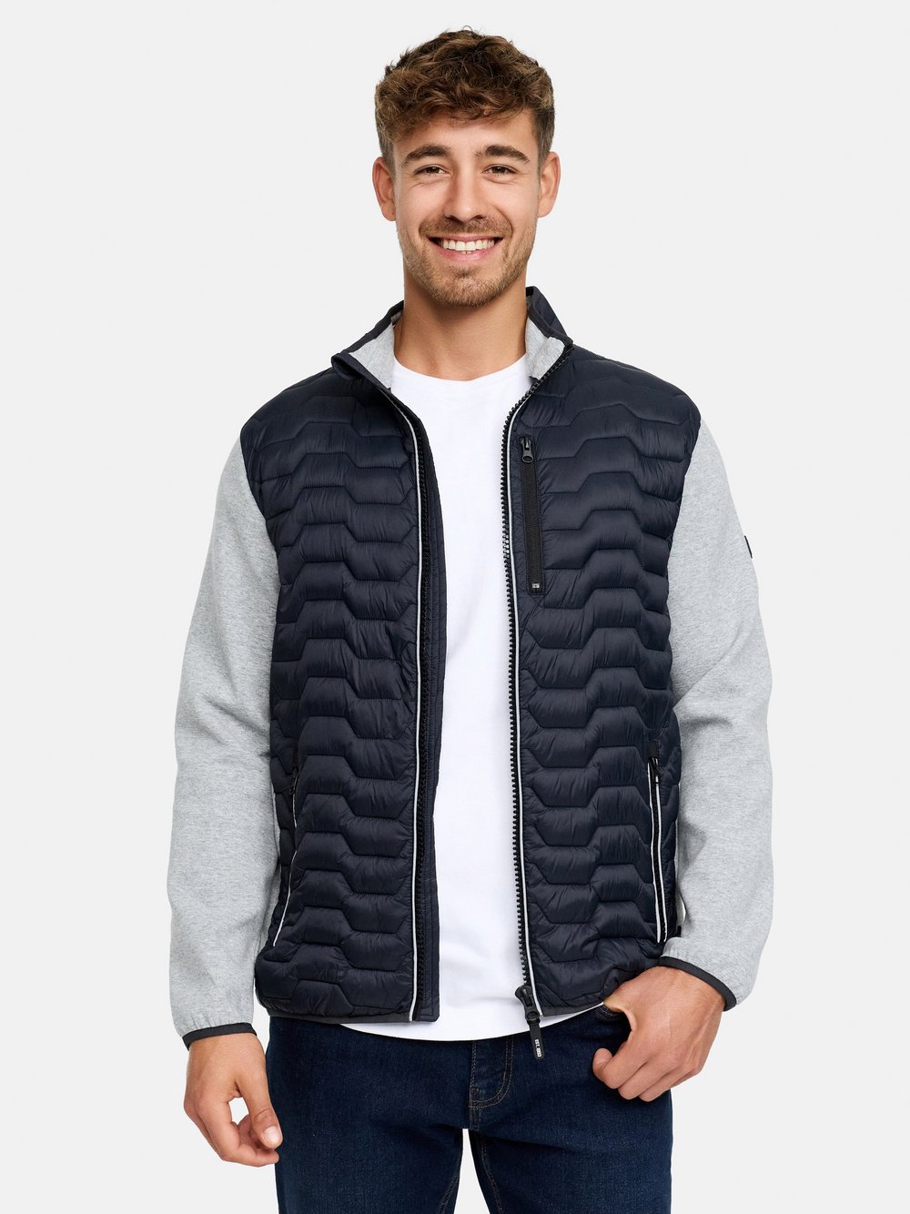 Indicode Sweatjacke Herren Polyamid blau, S