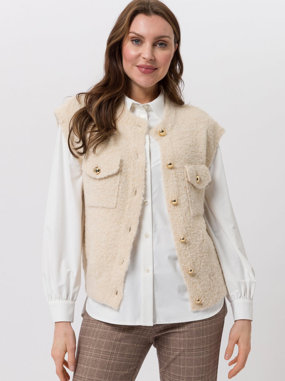 TUZZI Strickweste Damen Polyamid beige, 38