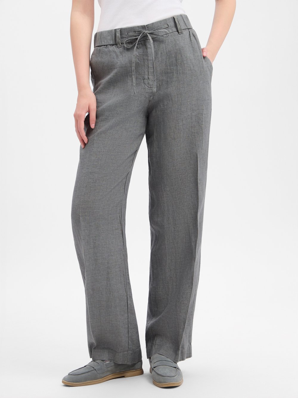 VAN GRAAF Marc O'polo Damen Grau Leinenhose Größe 36