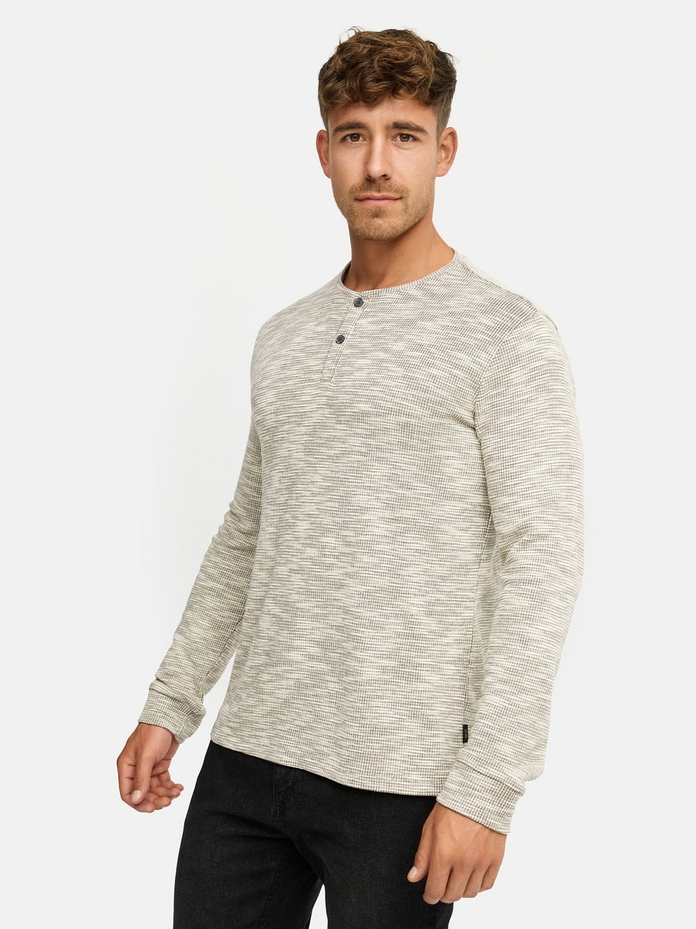 Thumbnail - Indicode Langarmshirt Herren Regular Fit Baumwolle braun, XL