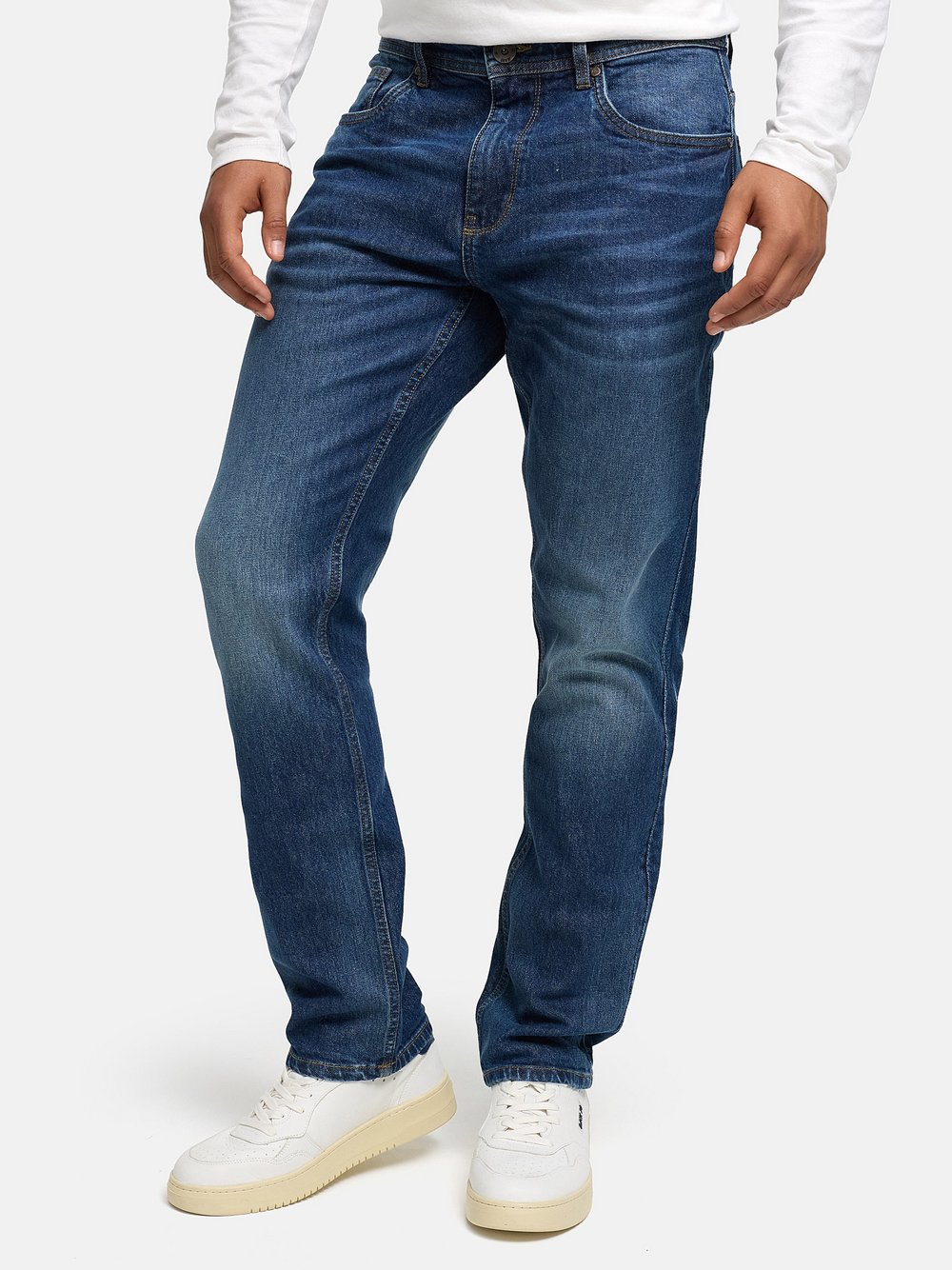 Indicode Jeanshose Herren Baumwolle blau, 33-32