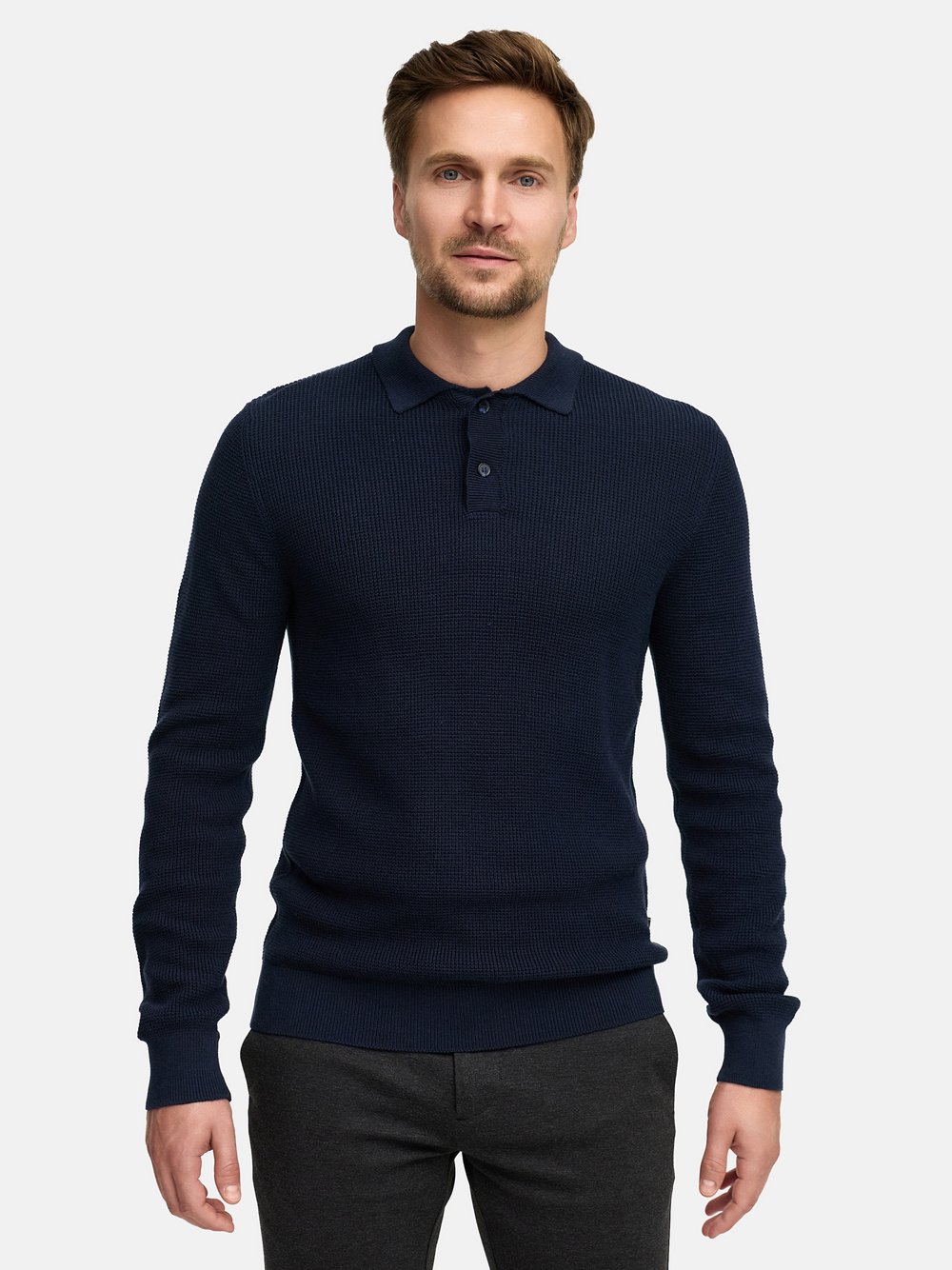 Thumbnail - Jeff Strickpullover Herren Viskose blau, L