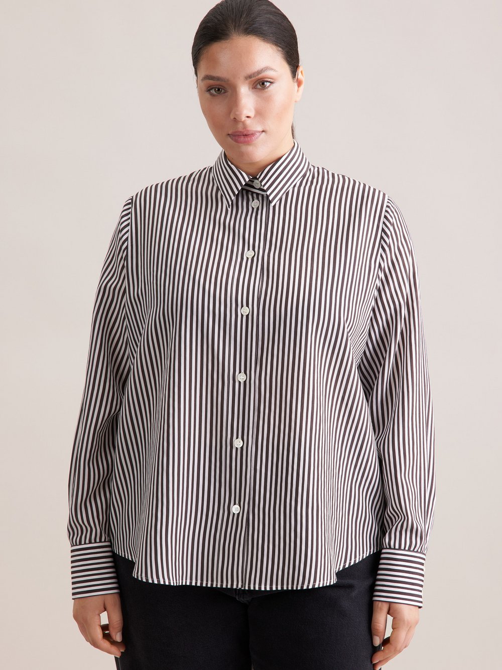 Seidensticker Ausgestellte Bluse Damen Viskose braun gestreift, 50