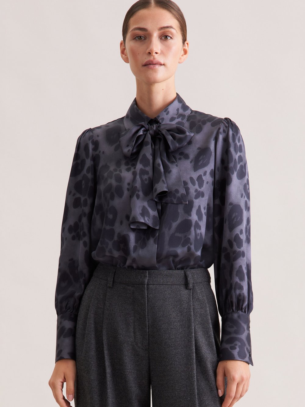 Seidensticker Ausgestellte Bluse Damen Viskose grau bedruckt, 38