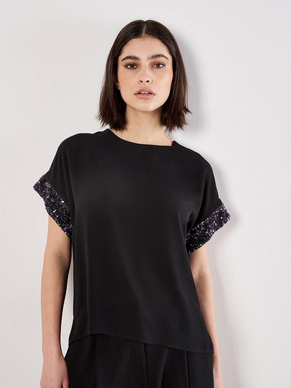 Thumbnail - Apricot Bluse Damen schwarz, 36