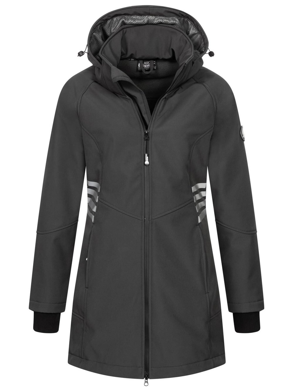 Thumbnail - Arctic Seven Softshelljacke  Damen Baumwolle grau, 42