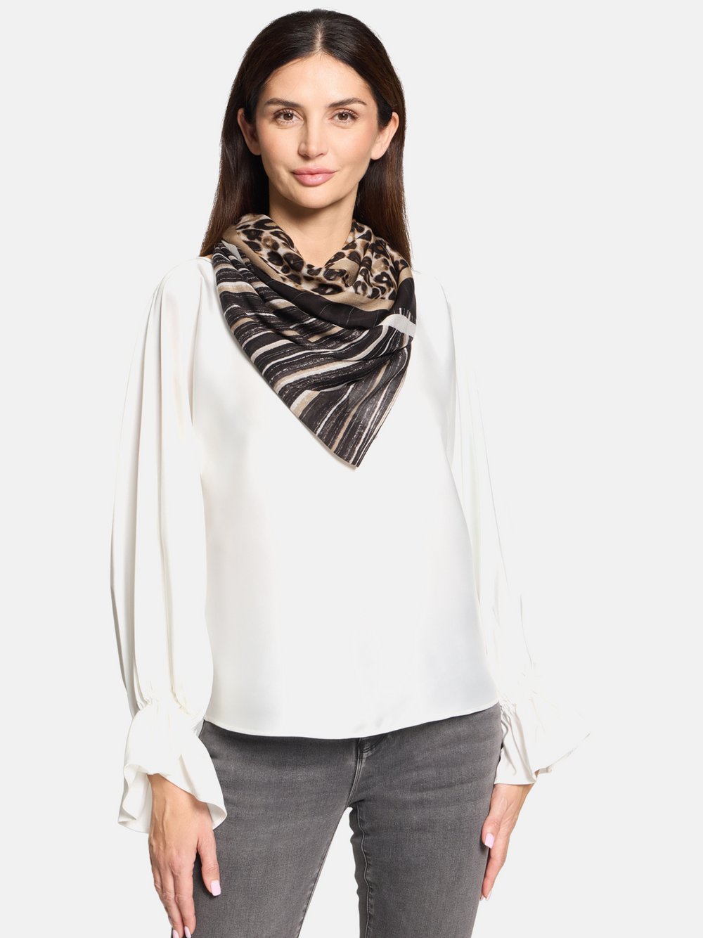 Betty Barclay Basic-Schal Damen Viskose beige gemustert, ONE SIZE