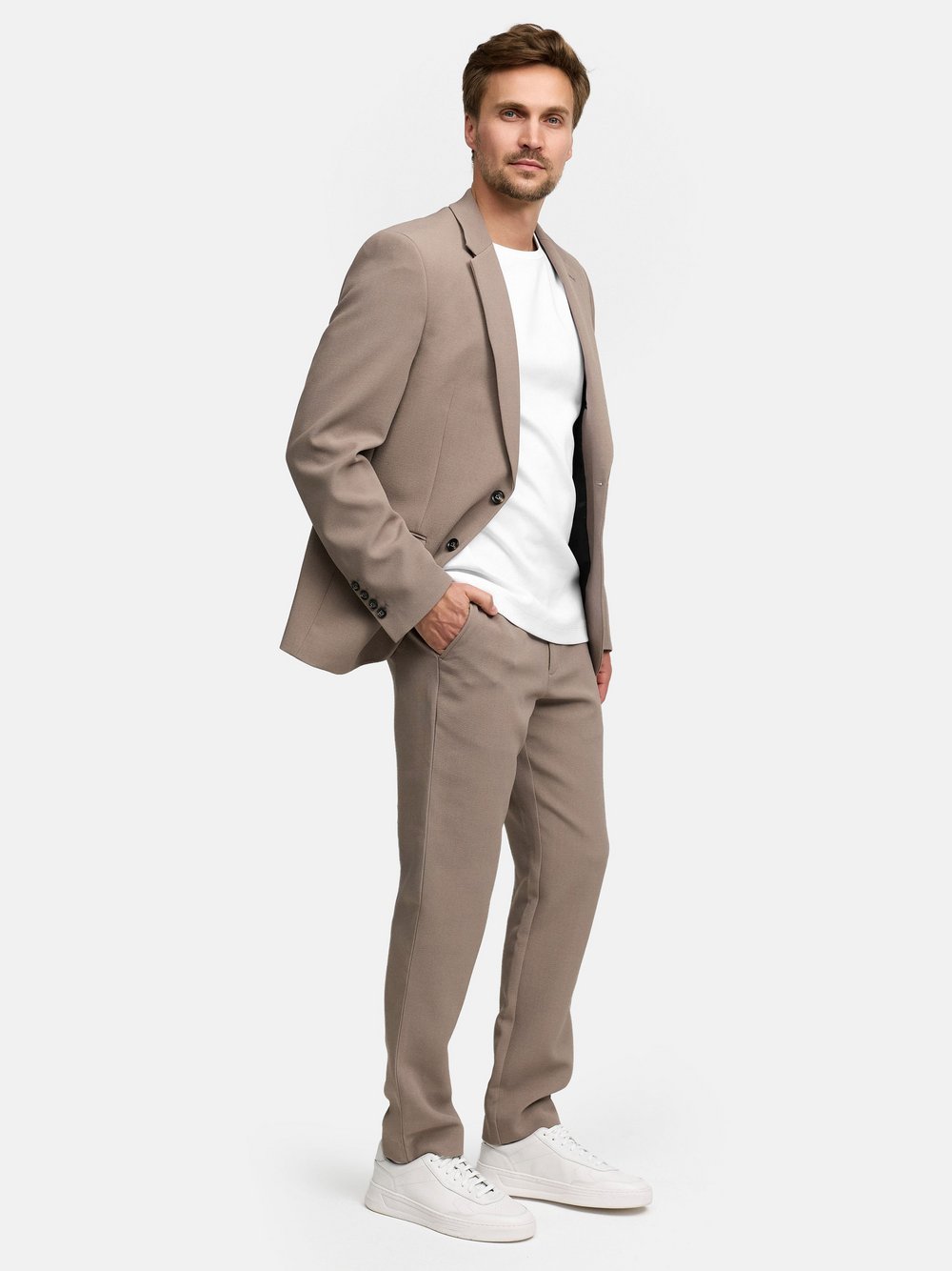 Jeff Anzug 2-Teiler Herren Regular Fit braun, 50