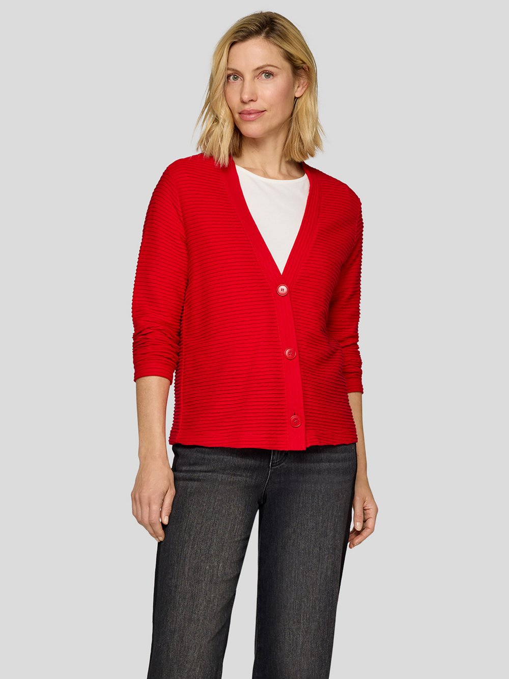 RABE Strickjacke Damen Baumwolle rot, 36