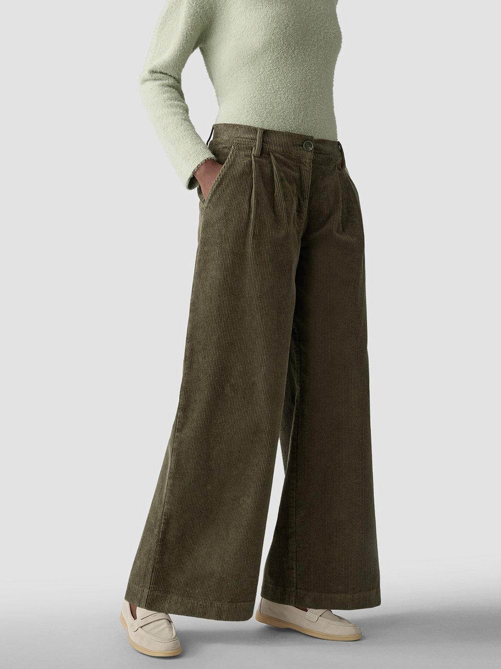 LCMT Hose Damen Baumwolle grün, 42