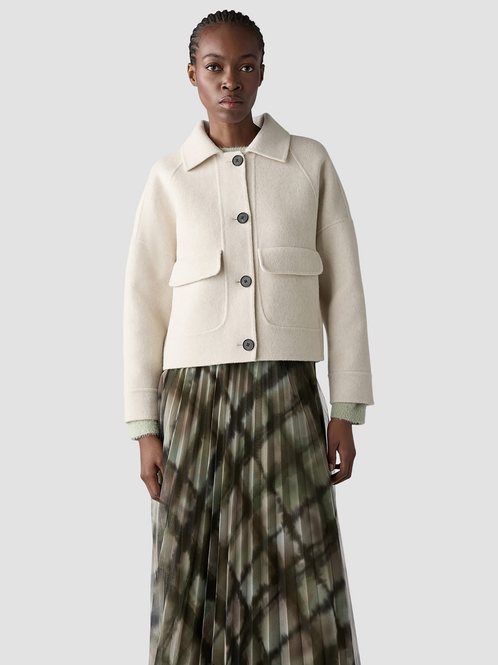 Thumbnail - LCMT Jacke Damen Wolle beige, 38