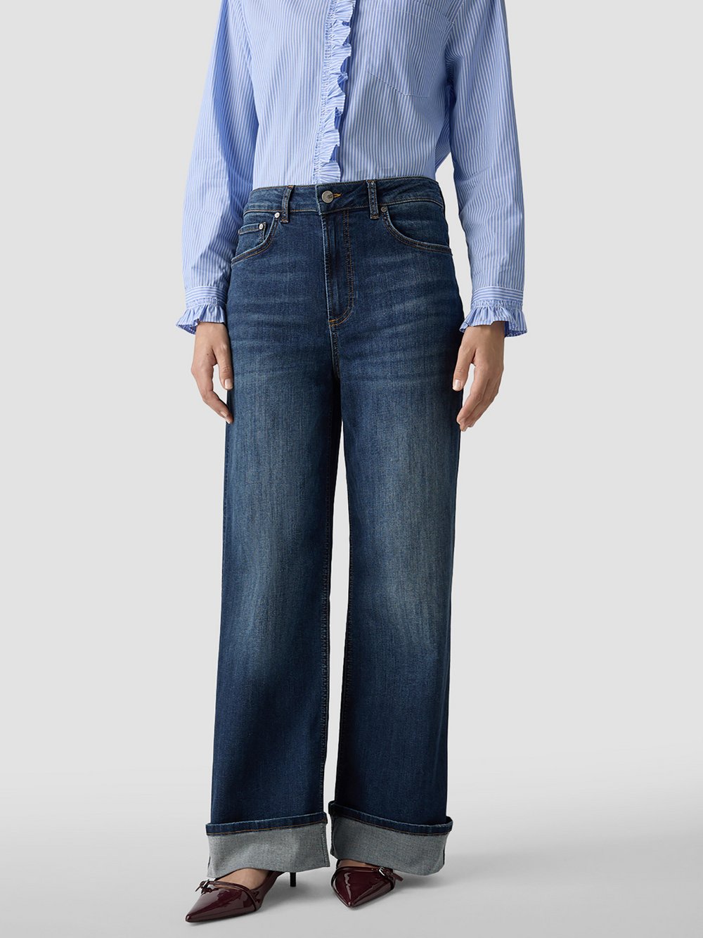 LCMT Hose Damen Baumwolle blau, 48