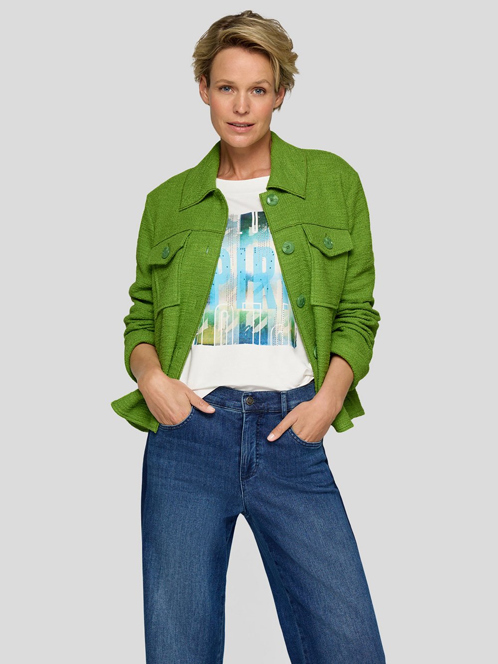 RABE Jacke Damen Baumwolle grün, 44