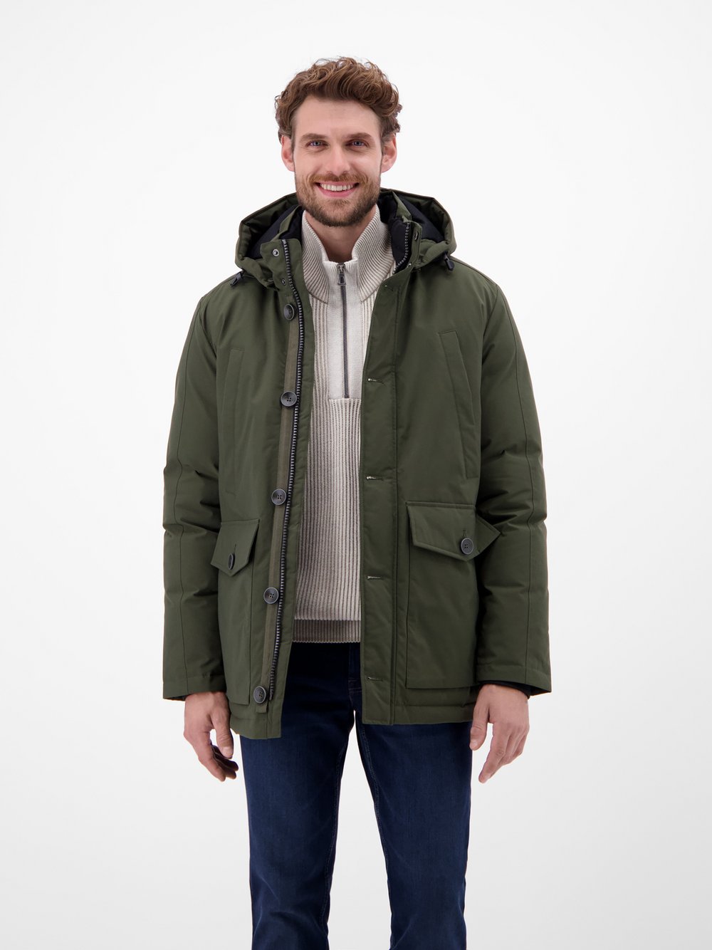 LERROS Wintermantel Herren grün, L